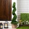 Northlight Real Touch™ Artificial Cedar Spiral Topiary Tree in Black Pot - 4'